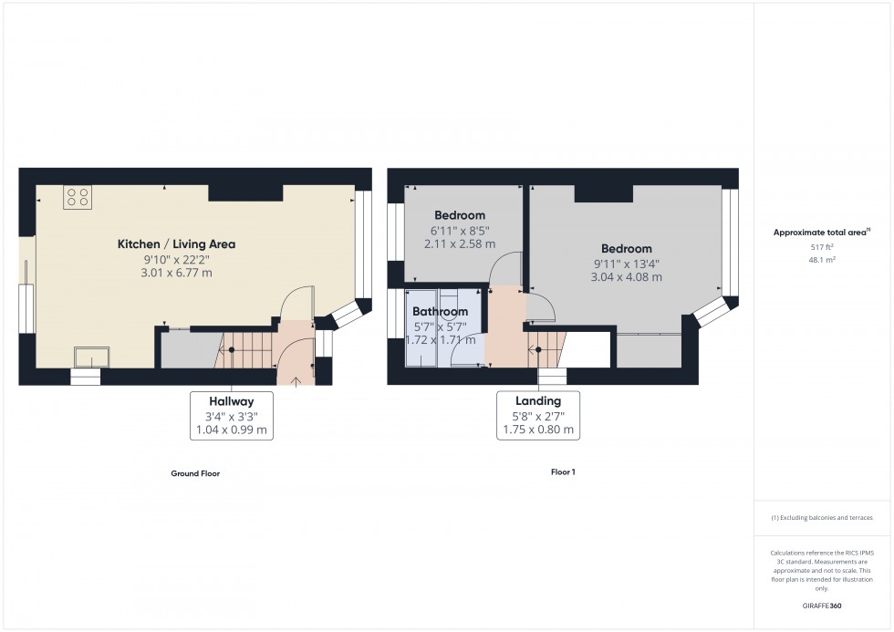 Floorplan for Feltham, Middlesex, TW13