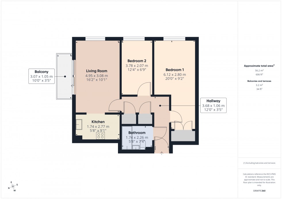 Floorplan for Feltham, , TW14