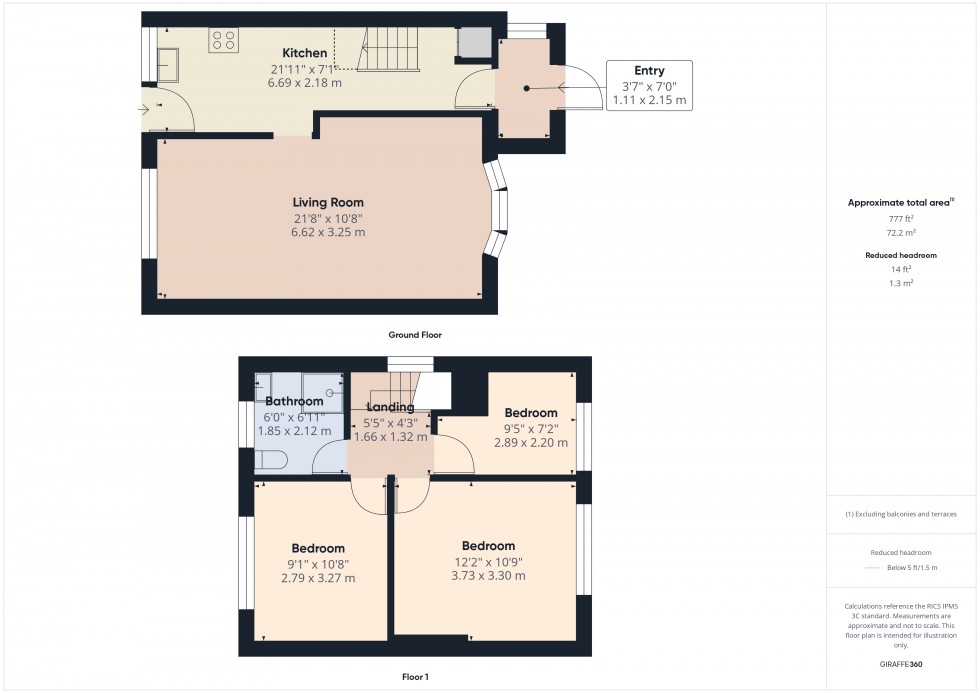 Floorplan for Feltham, Middlesex, TW13