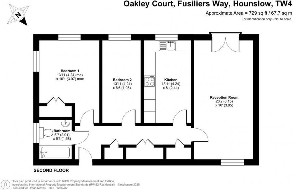 Floorplan for Hounslow, , TW4