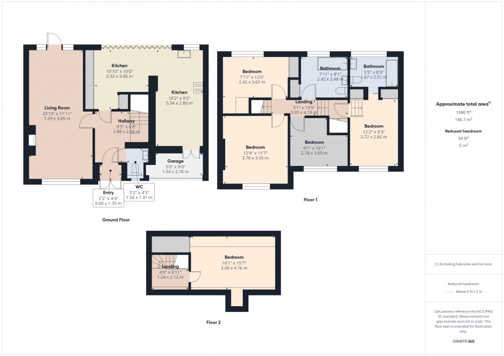Floorplan for Feltham, Middlesex, TW13