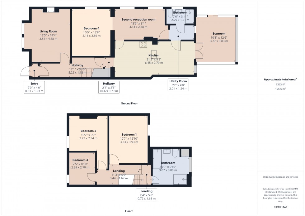 Floorplan for Feltham, Middlesex, TW13