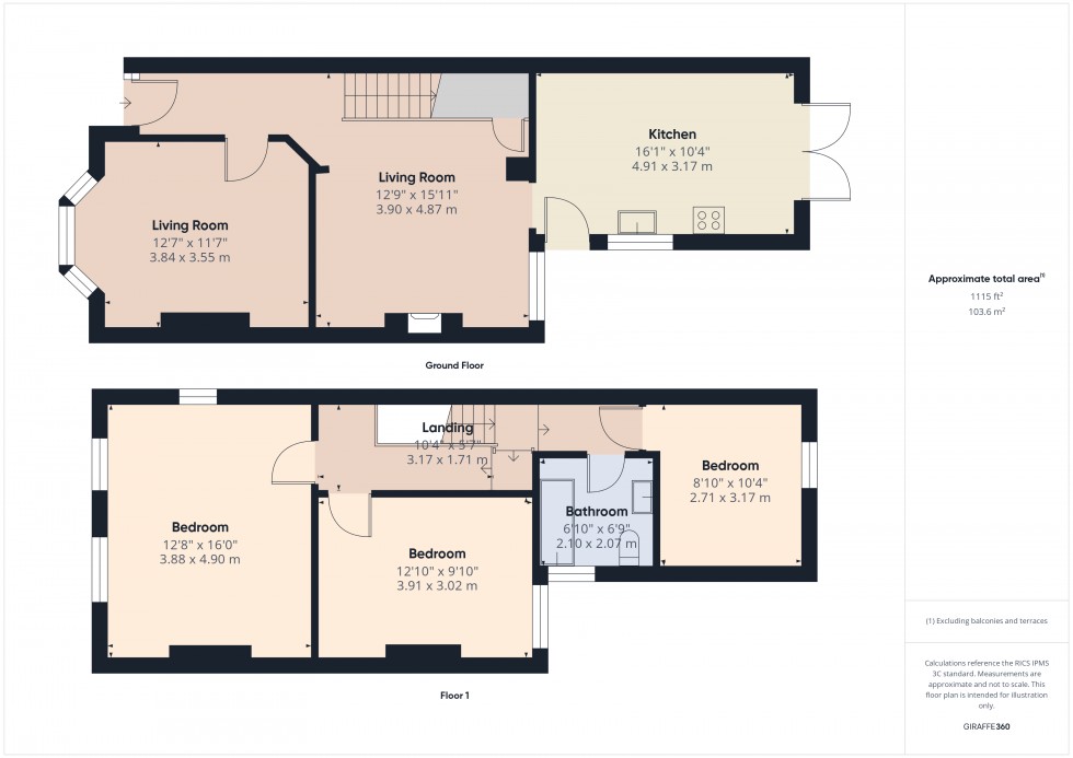 Floorplan for Feltham, Middlesex, TW13