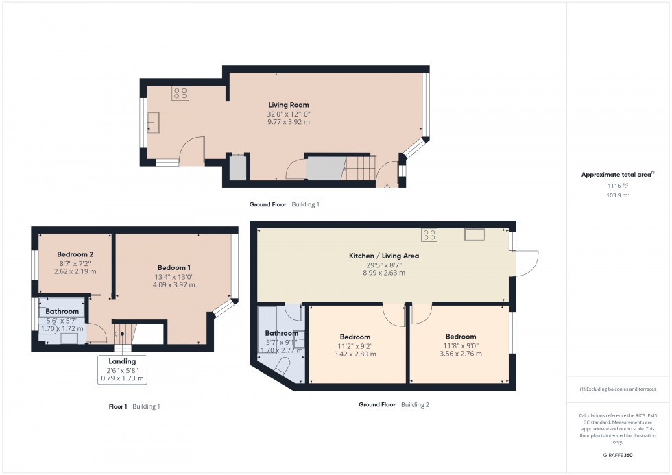 Floorplan for Feltham, Middlesex, TW13