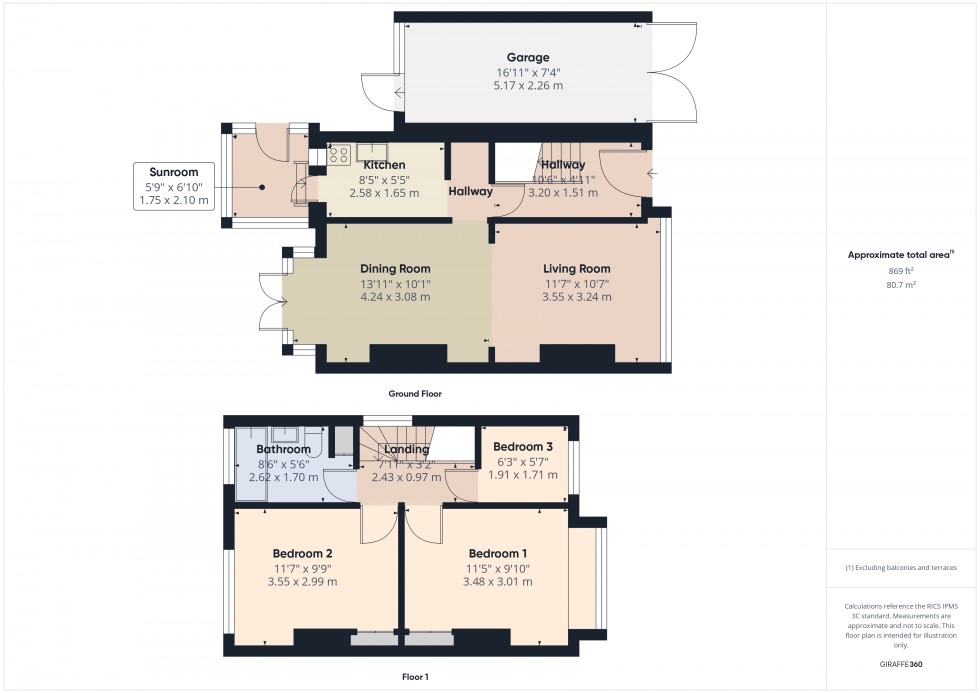 Floorplan for Feltham, , TW14