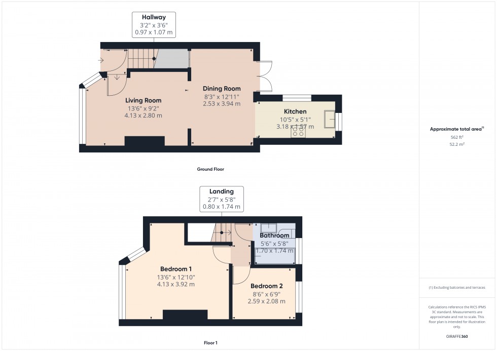 Floorplan for Hanworth, Feltham, TW13