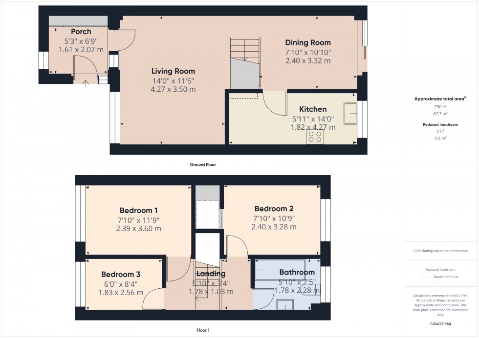 Floorplan for Feltham, Middlesex, TW14