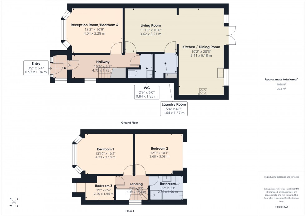 Floorplan for Feltham, , TW13