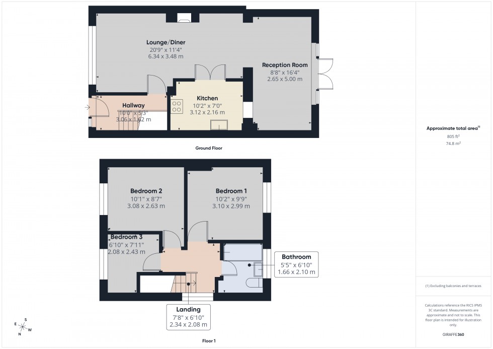 Floorplan for Feltham, Middlesex, TW13