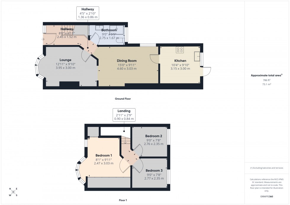 Floorplan for Feltham, Middlesex, TW13