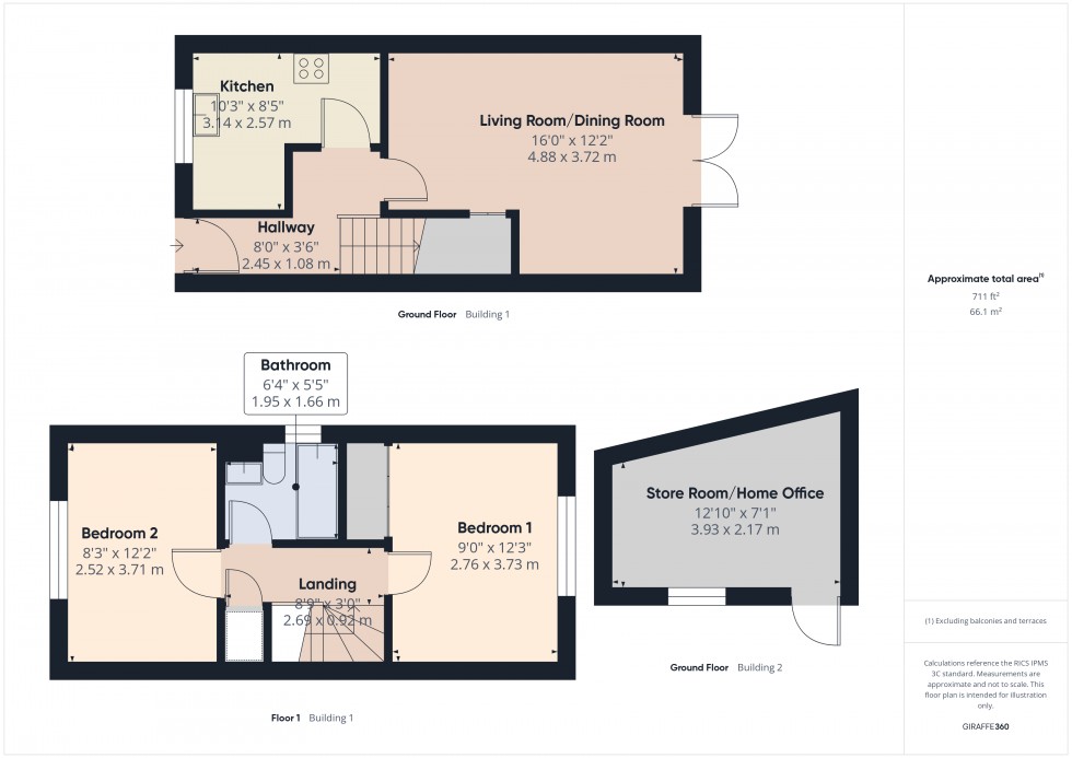 Floorplan for Feltham, , TW14