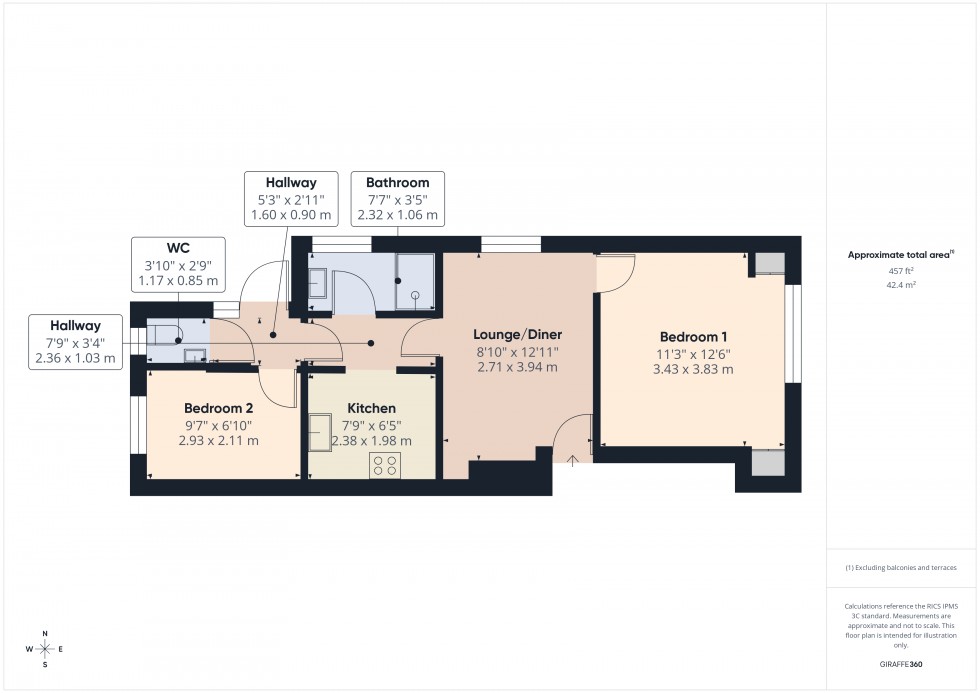 Floorplan for Feltham, Middlesex, TW13