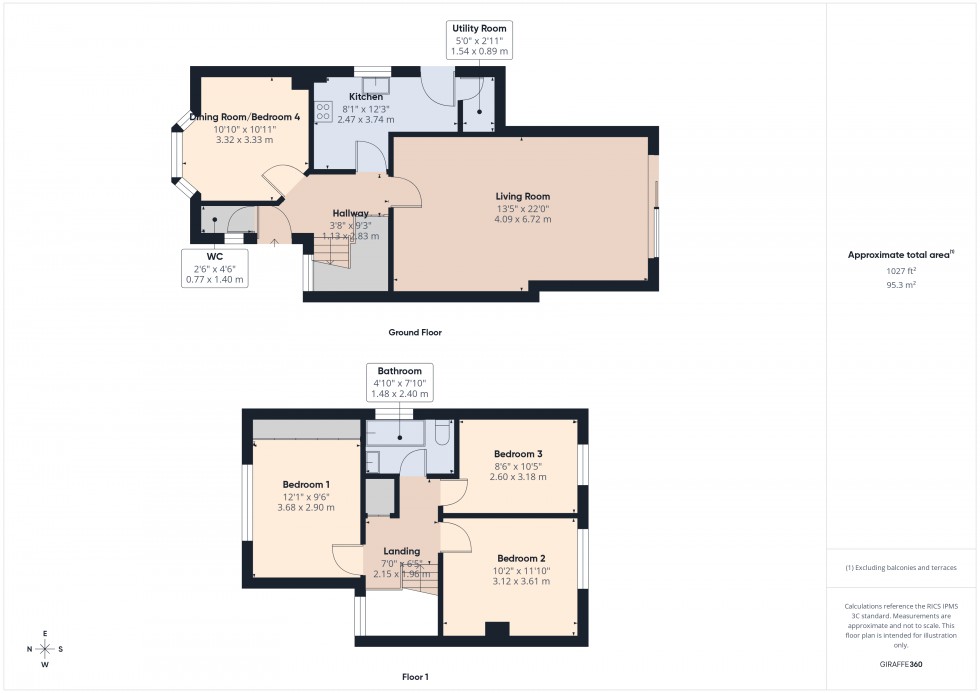 Floorplan for Feltham, Middlesex, TW13