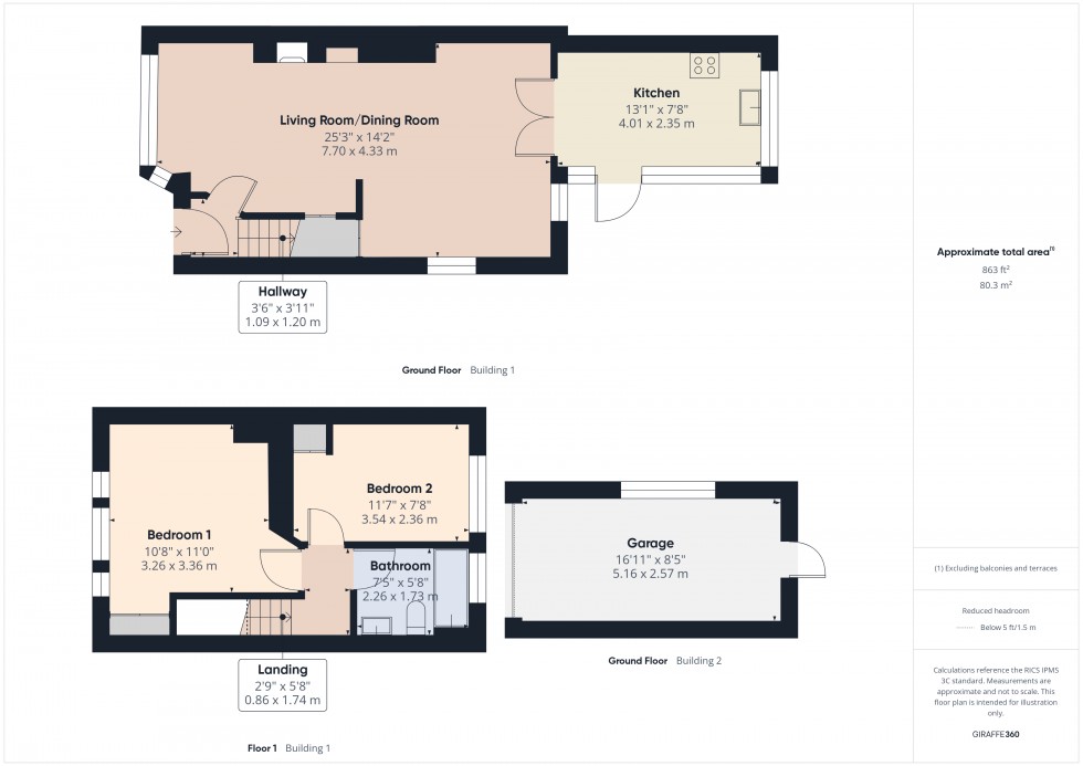 Floorplan for Feltham, Middlesex, TW13