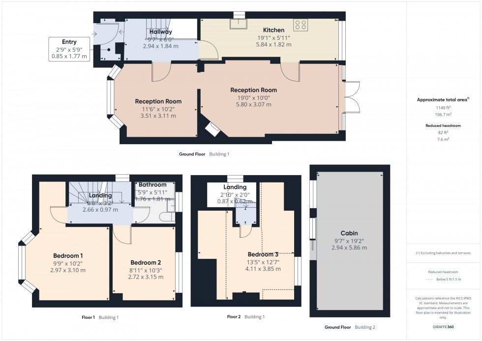 Floorplan for Feltham, Middlesex, TW13