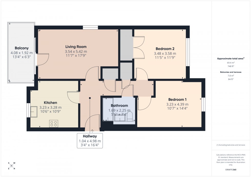 Floorplan for Feltham, , TW13