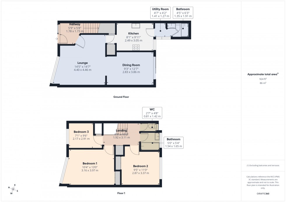 Floorplan for Feltham, , TW14