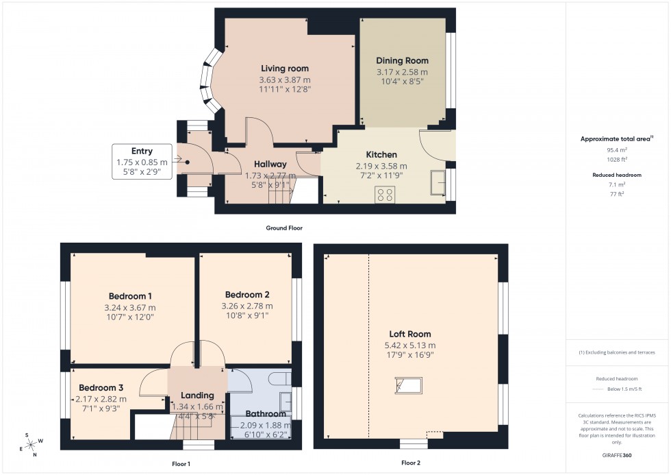 Floorplan for Feltham, Middlesex, TW13