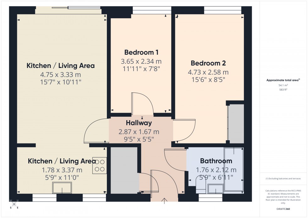 Floorplan for Feltham, Middlesex, TW13