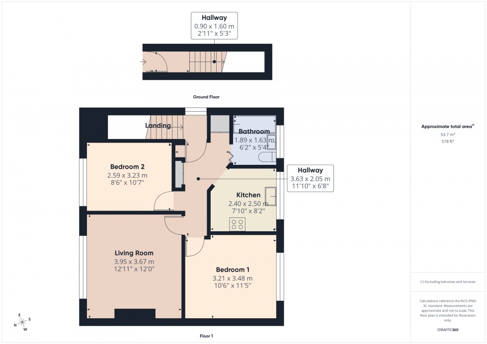 Floorplan for Feltham, Middlesex, TW14
