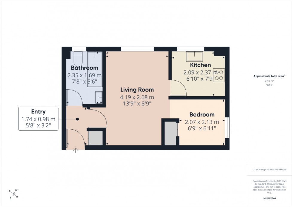Floorplan for Feltham, Middlesex, TW13