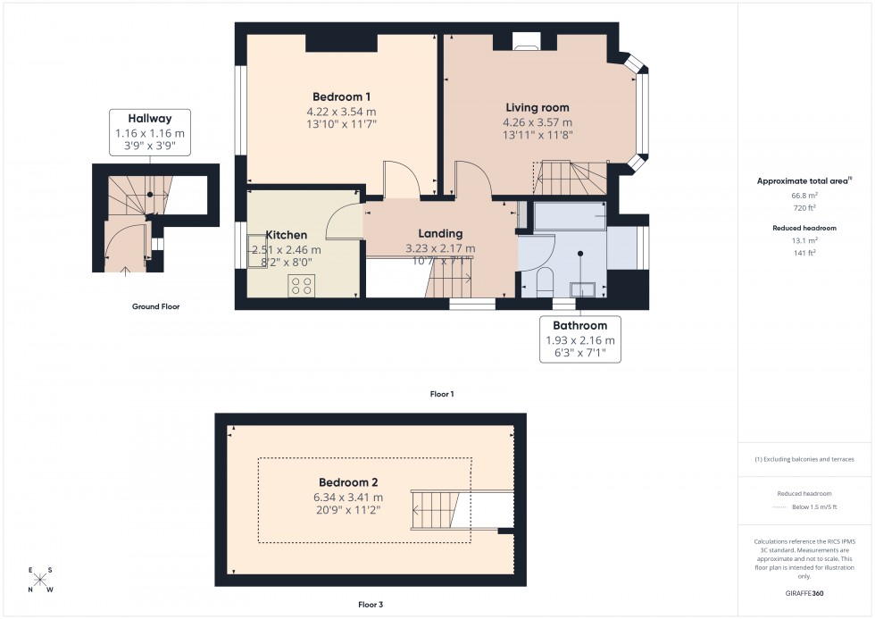 Floorplan for Feltham, , TW14