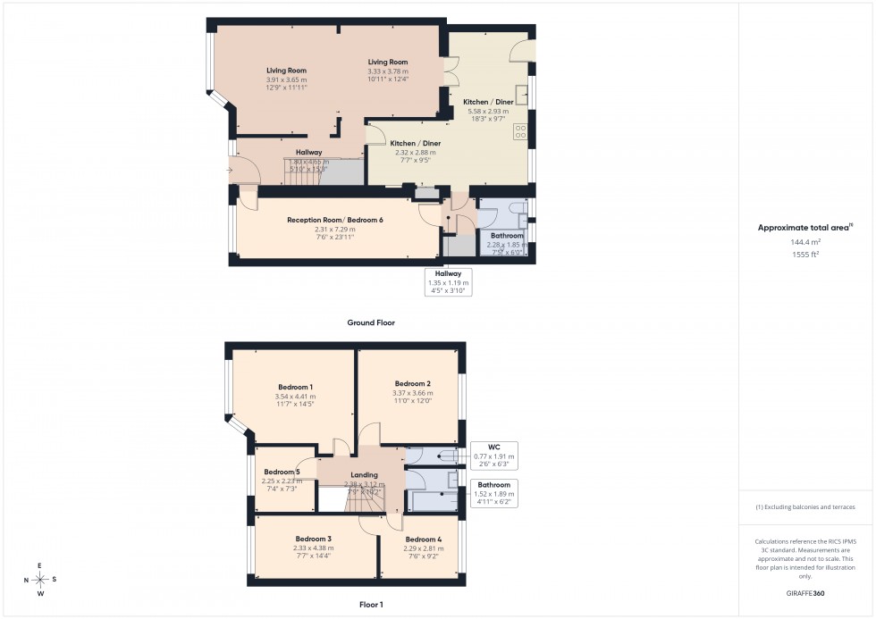Floorplan for Hounslow, Middlesex, TW4