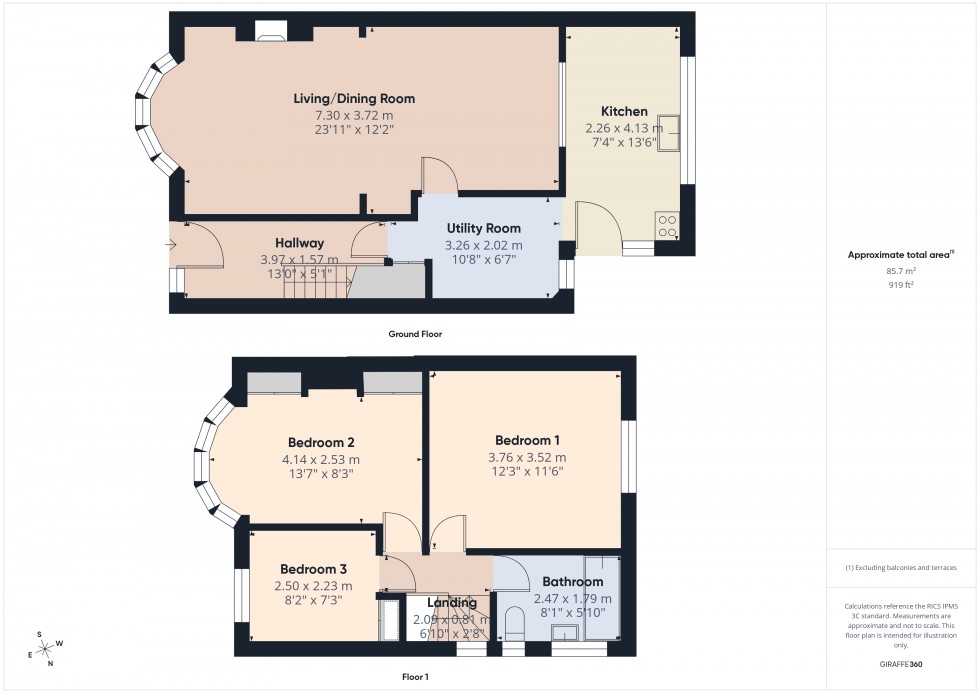 Floorplan for Hanworth, Feltham, TW13