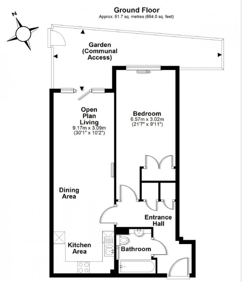 Floorplan for Feltham, Middlesex, TW13