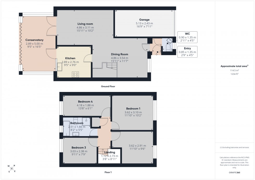 Floorplan for Feltham, Middlesex, TW13