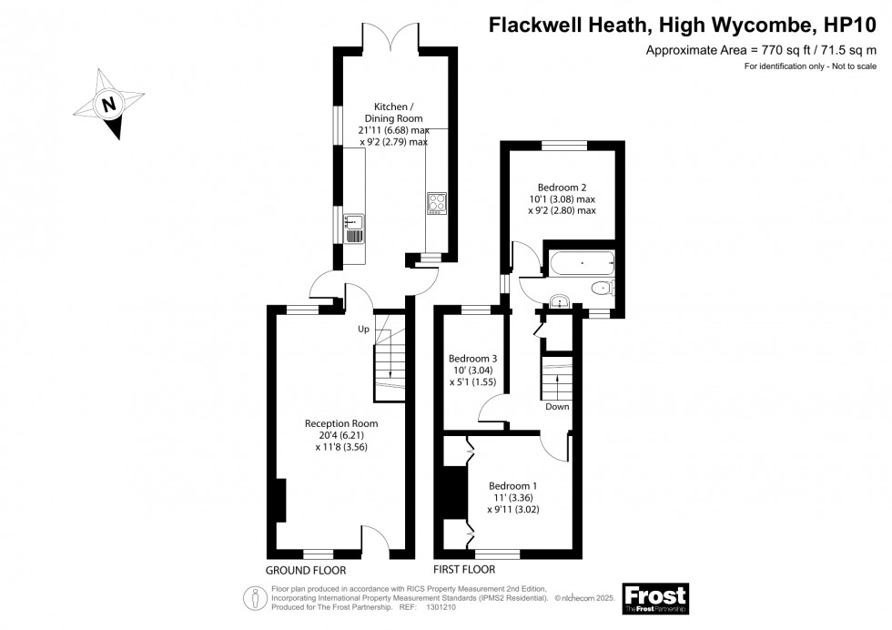 Floorplan for The Common, Flackwell Heath, HP10