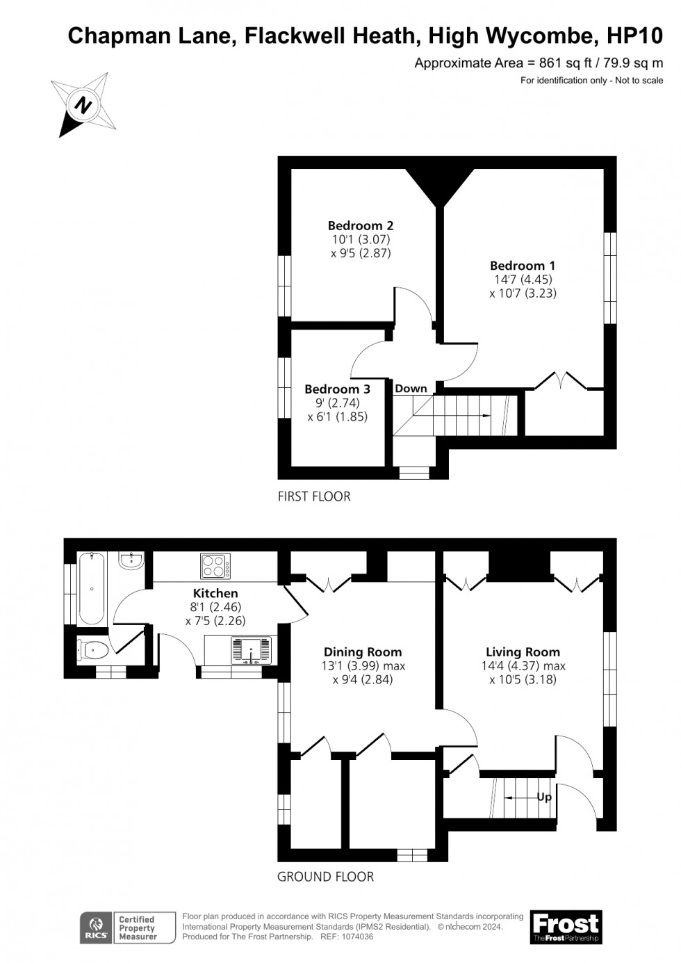 Floorplan for High Wycombe, Buckinghamshire, HP10