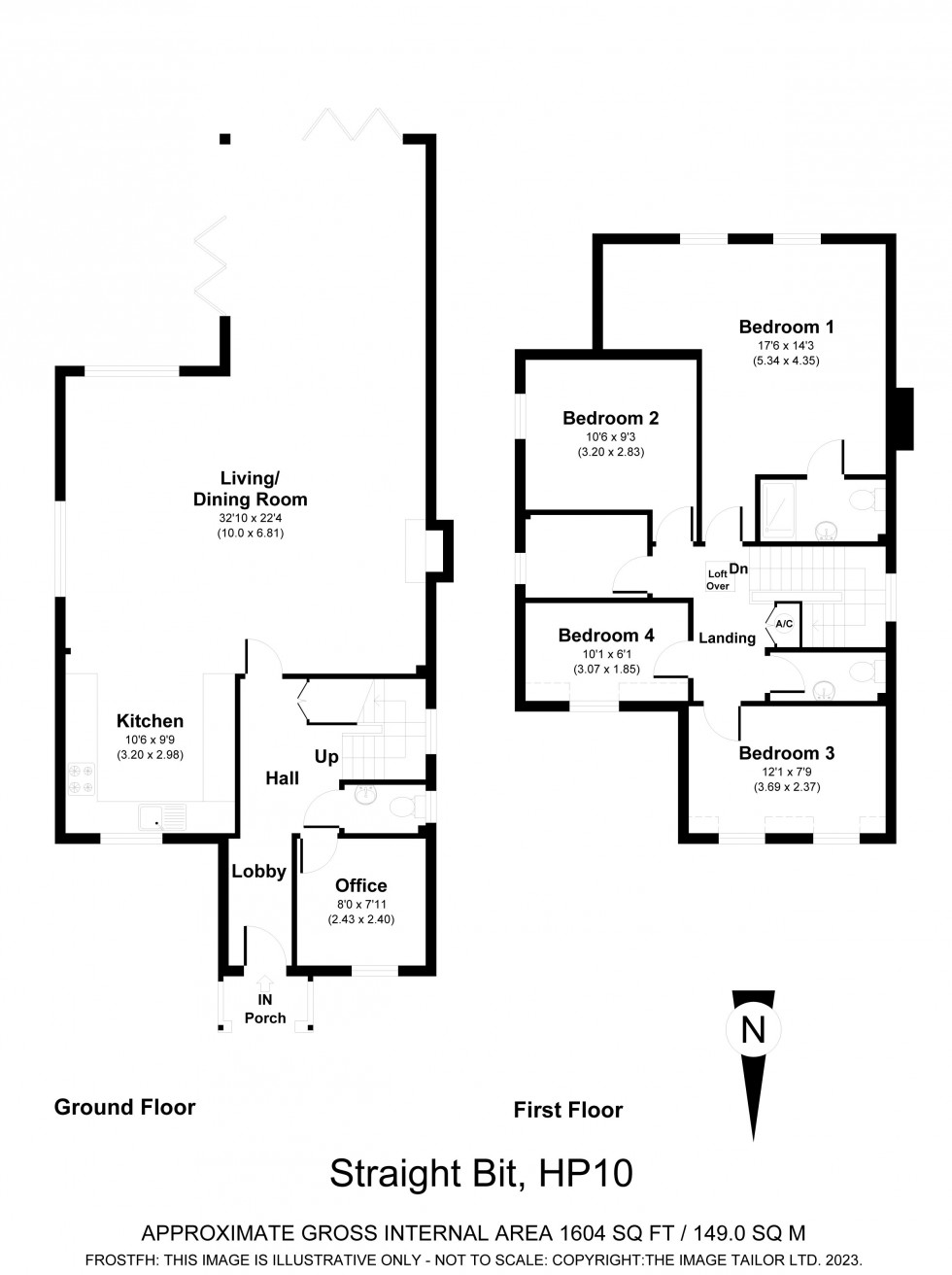 Floorplan for Straight Bit, Flackwell Heath, HP10