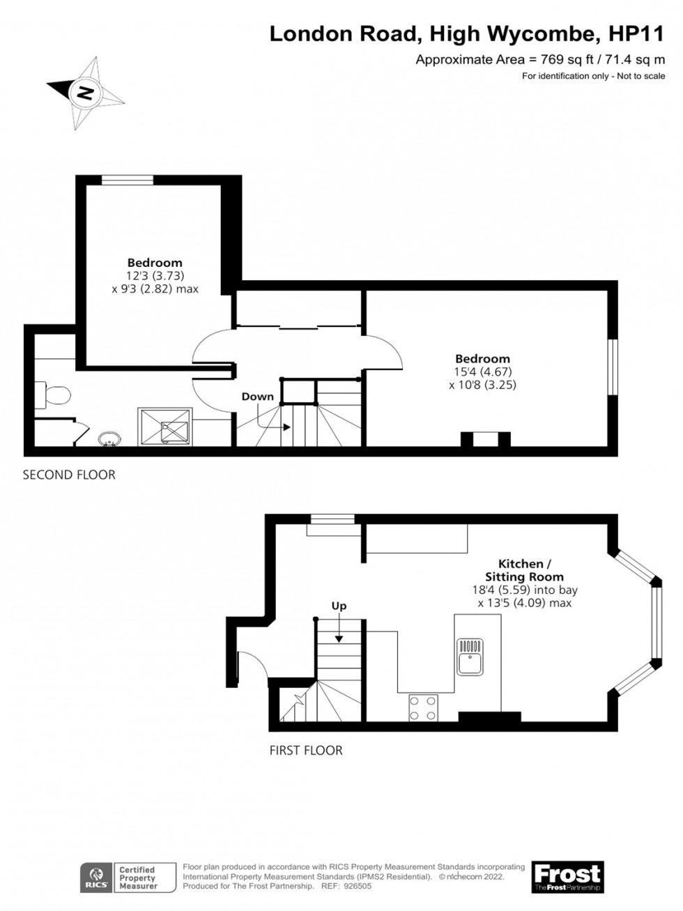 Floorplan for High Wycombe, Buckinghamshire, HP11