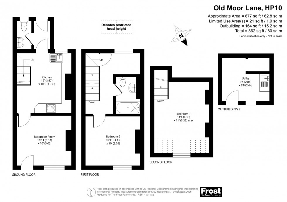 Floorplan for Wooburn Moor, Buckinghamshire, HP10