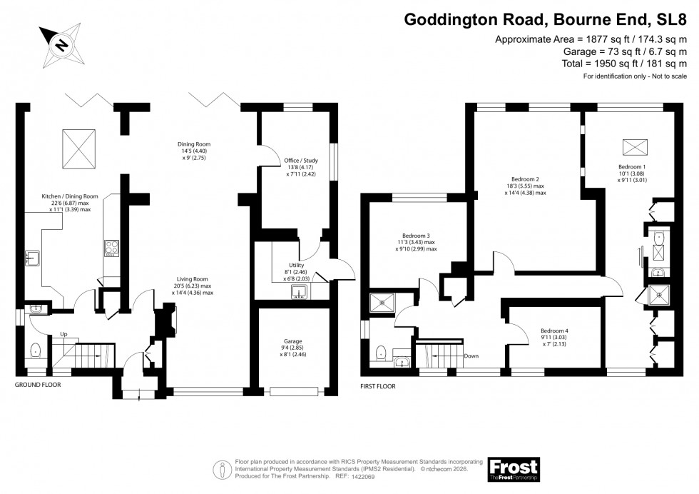 Floorplan for Bourne End, Buckinghamshire, SL8