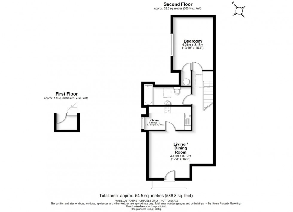 Floorplan for High Wycombe, Buckinghamshire, HP11
