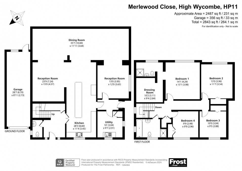 Floorplan for High Wycombe, Buckinghamshire, HP11
