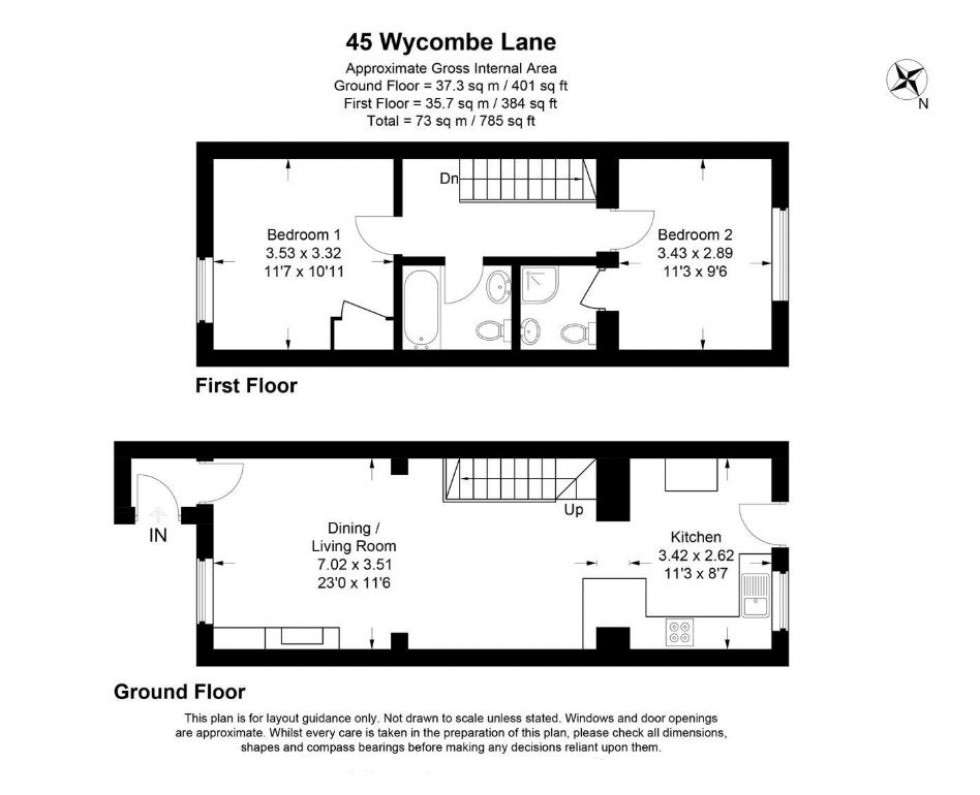 Floorplan for Wooburn Green, High Wycombe, HP10