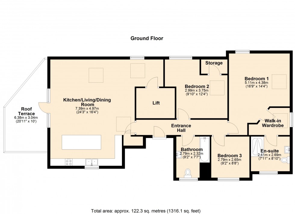 Floorplan for Old Kiln Road, Flackwell Heath, HP10