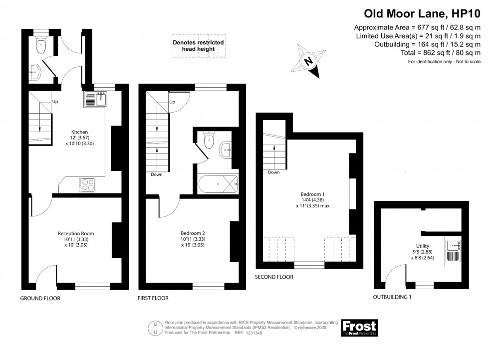Floorplan for Wooburn Moor, High Wycombe, HP10
