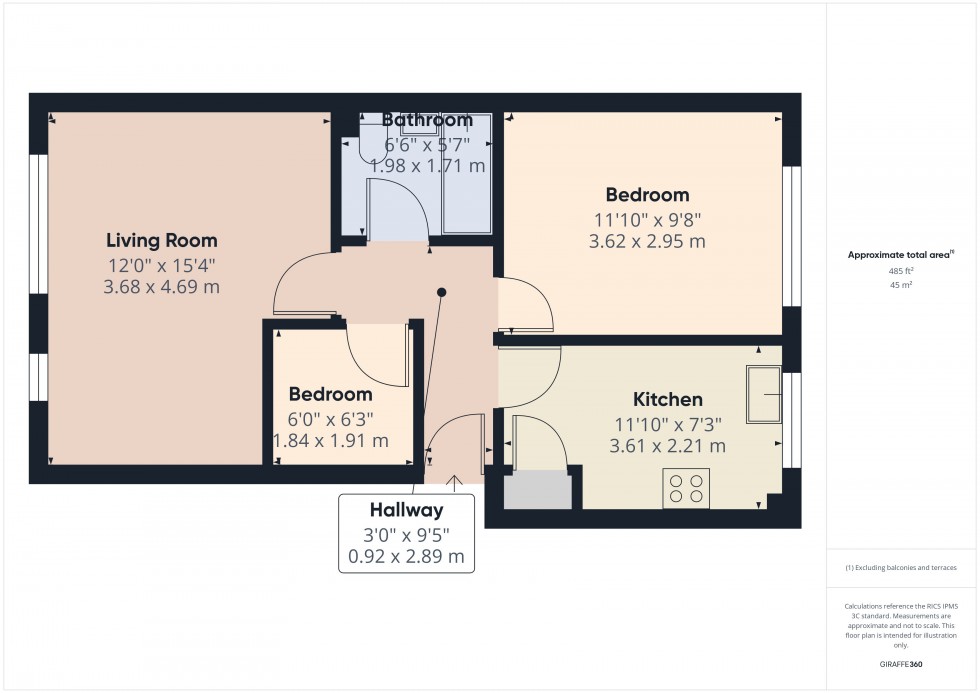 Floorplan for Wooburn Moor, High Wycombe, HP10
