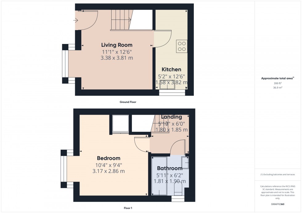 Floorplan for Wooburn Green, High Wycombe, HP10