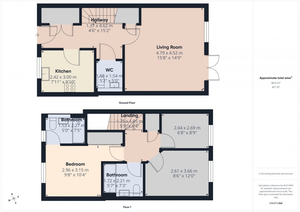 Floorplan for High Wycombe, Buckinghamshire, HP10