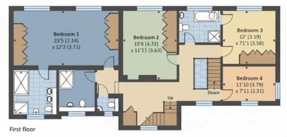 Floorplan for High Wycombe, Buckinghamshire, HP11