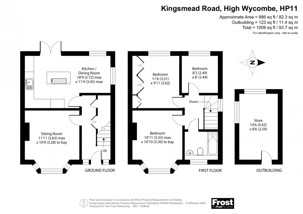 Floorplan for High Wycombe, Buckinghamshire, HP11