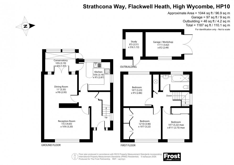 Floorplan for Flackwell Heath, High Wycombe, HP10