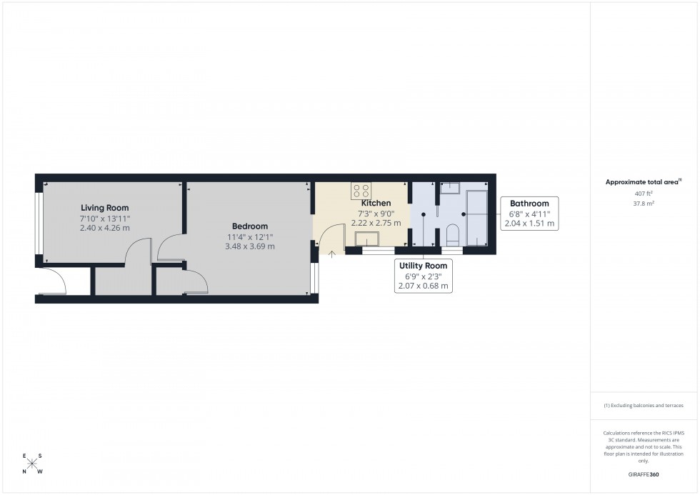Floorplan for High Wycombe, Buckinghamshire, HP11