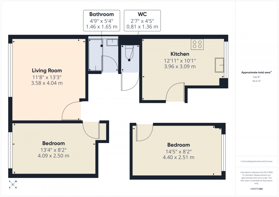 Floorplan for Feltham, Middlesex, TW14