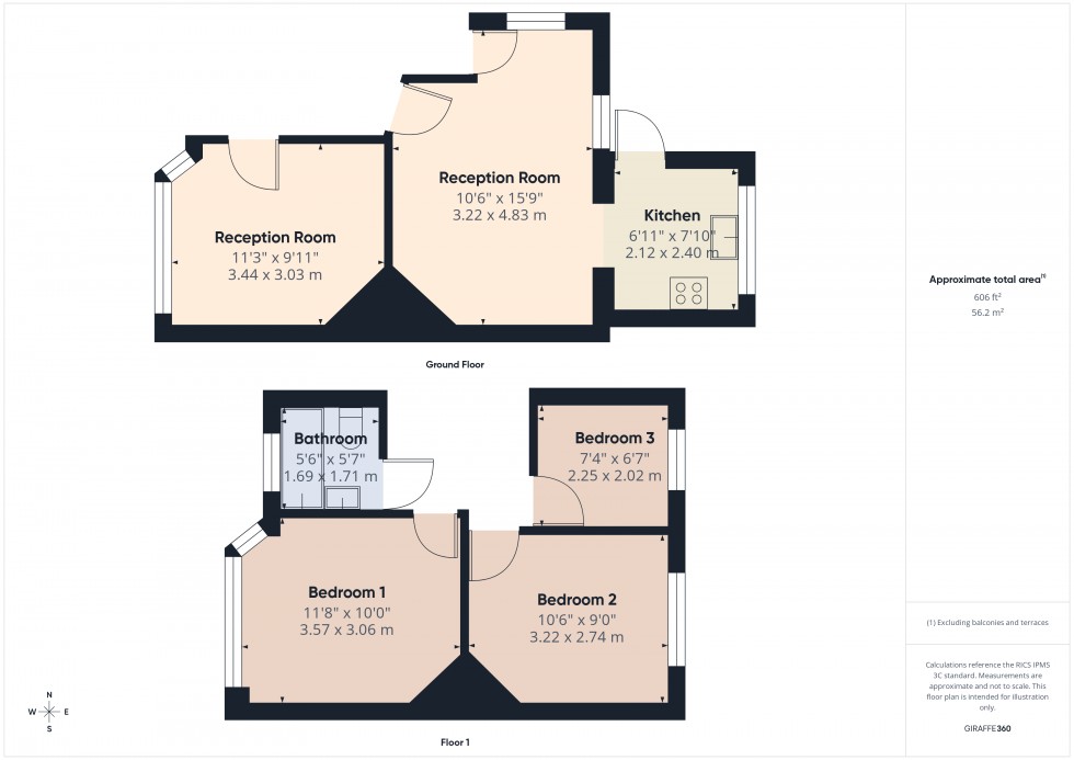Floorplan for Feltham, , TW13